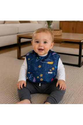 mammam always by your side Minik Astronotlar Bebek Mama Önlüğü (6-24 Ay)
