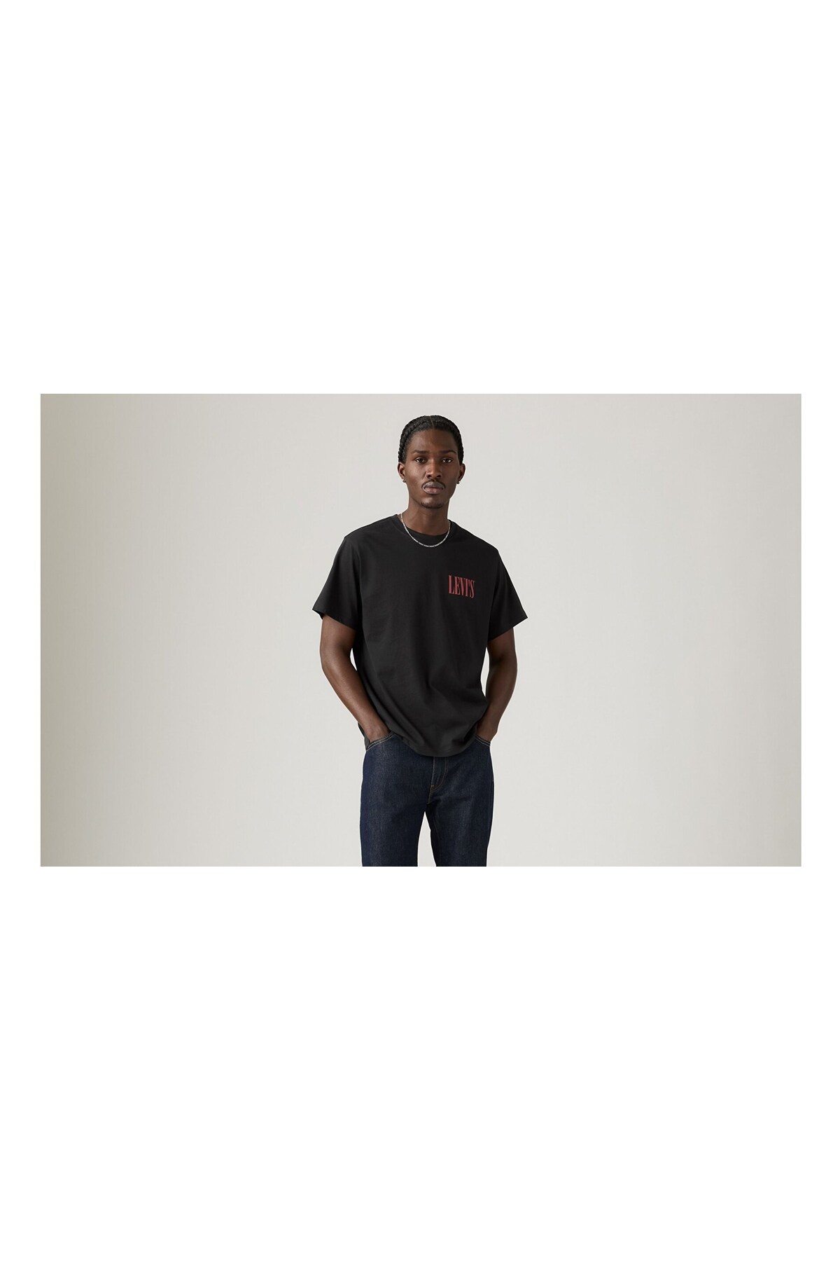تی‌شرت مردانه مشکی Relaxed Fit SSNL Serif Logo2 لیوایز تی شرت Levi's