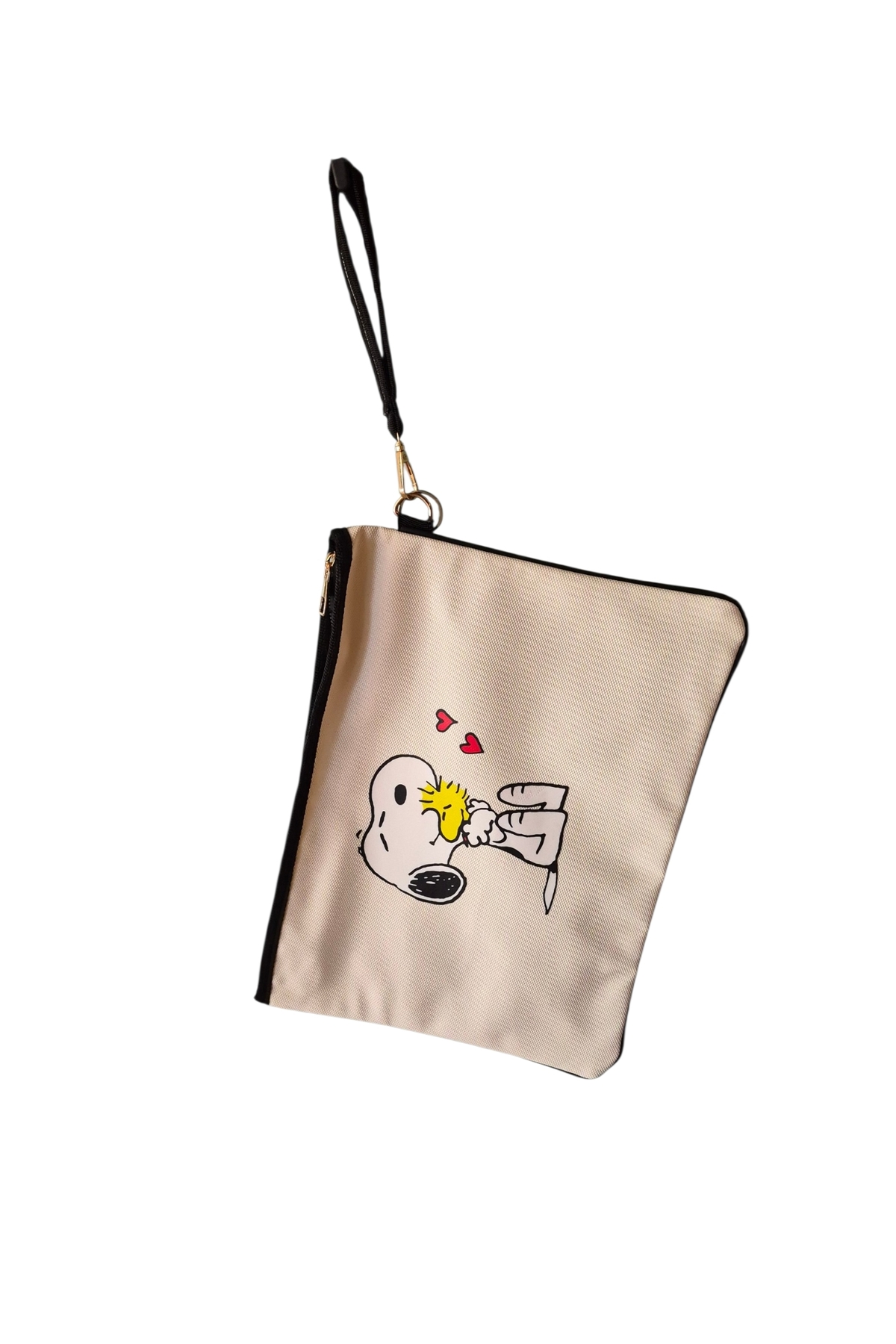 handedizayn Suni Deri Snoopy Desen Portföy Clutch Tablet Kılıfı Çanta görsel 2