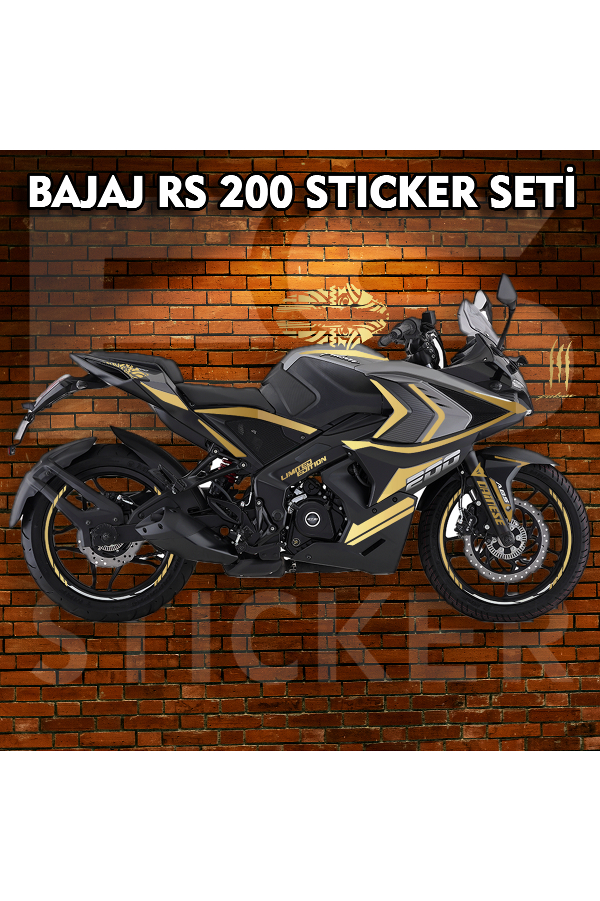 Bajaj Racing Sticker es sticker Bajaj RS 200 Sticker Seti - Fiyatı, Yorumları
