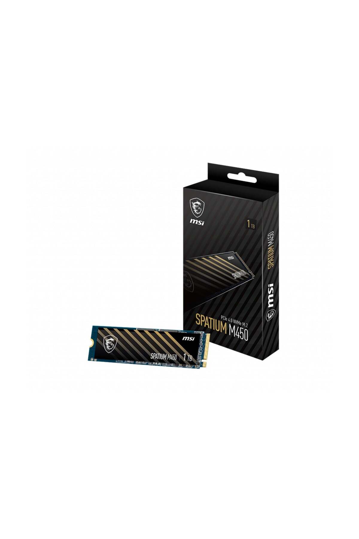 内蔵型SSD MSI M450 1TB NVMe M.2 SSD MSI 1Tb Spatium M450 V1 Nvme Pcıe Gen4 X4 Okuma 3400Mb – Yazma