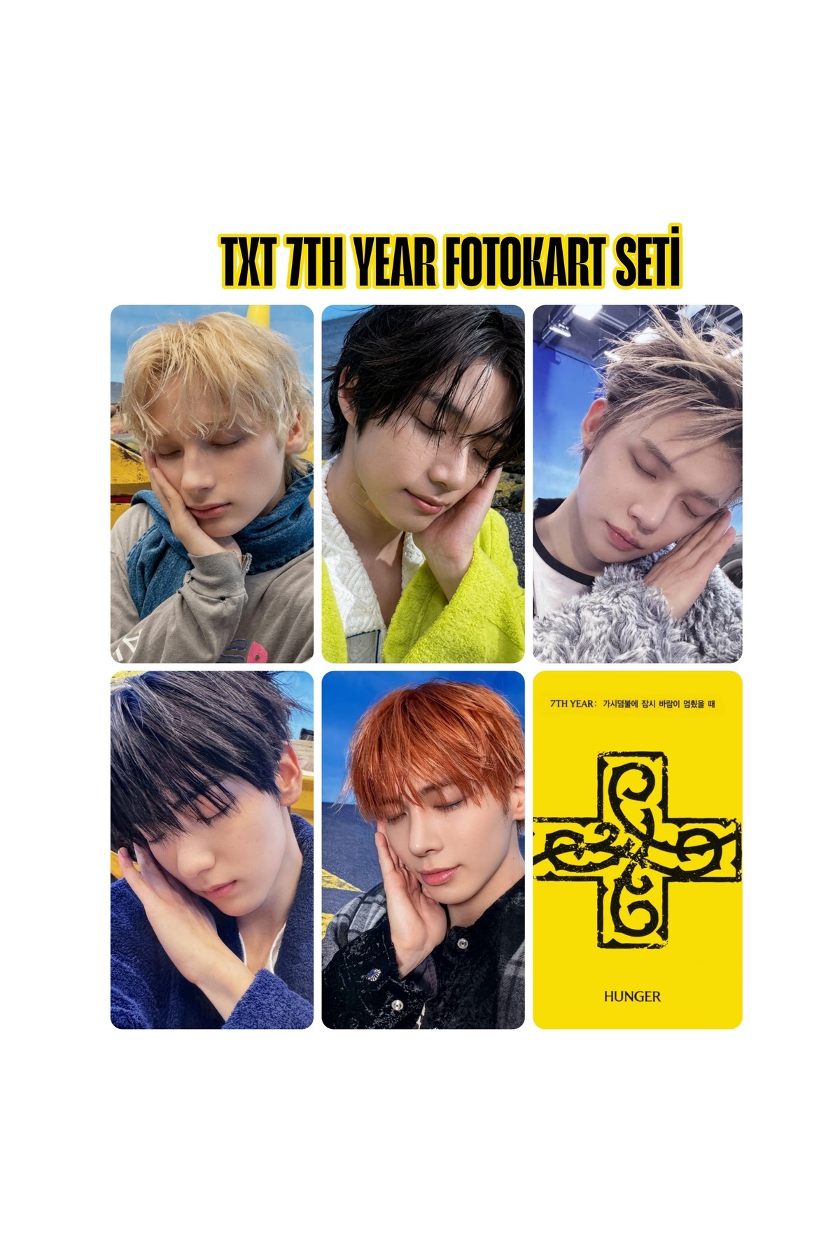 Sntay TXT fototokart seti tomorrow X together 7th Year fotokart
