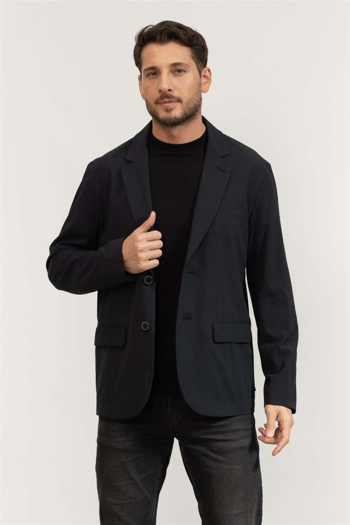ژاکت مردانه بلیزر سرمه‌ای آرمانی اکسچنج کت بلیزر Armani Exchange