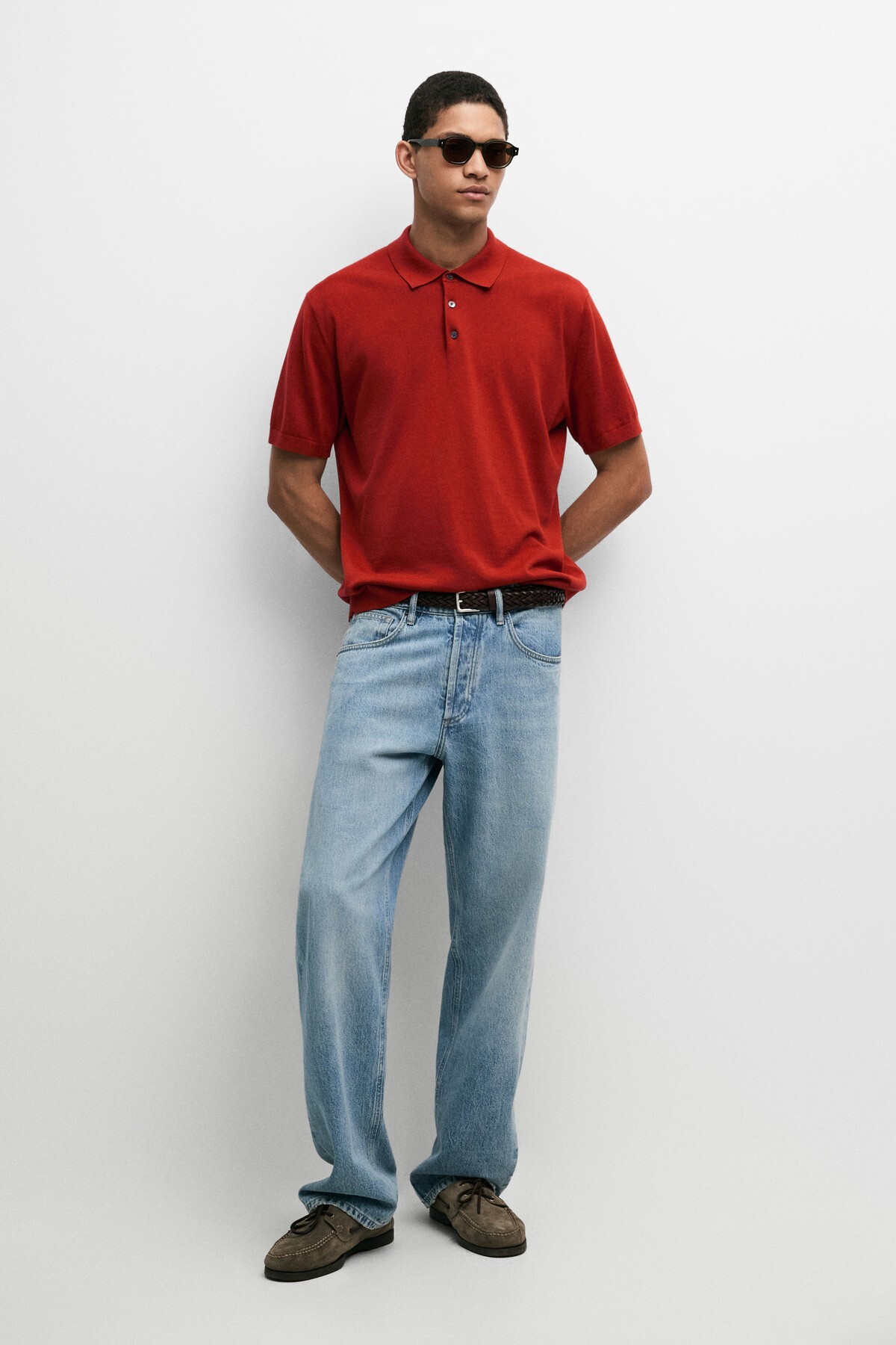 %100 pamuklu triko polo yaka t-shirt