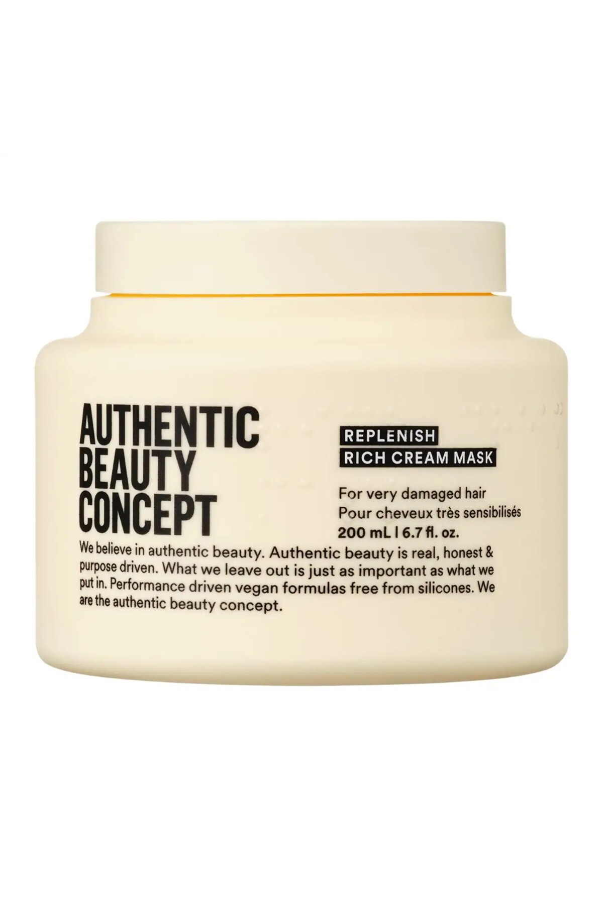 AUTHENTIC BEAUTY CONCEPT COS Replenish Rich Cream Mask Kalın ve Kabarık Saçlar İçin Onarıcı Saç Maskesi 200 ml — MS1032584665545
