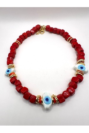 Mua Bijoux CAM BONCUK BODRUM KOLYESİ KIRMIZI