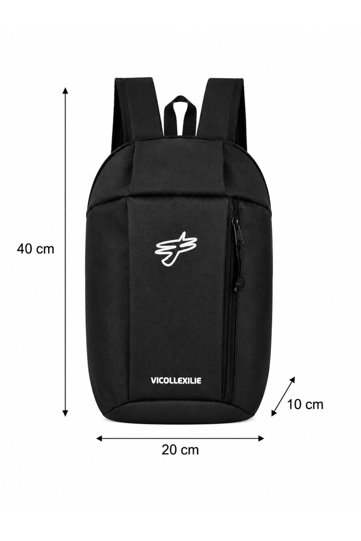 CAKARD Vıcollexılıe Bisiklet Unisex Siyah Günlük Sırt Çantası 40x20x10 cm, Hafif ve Kullanışlı Tasarım görsel 2