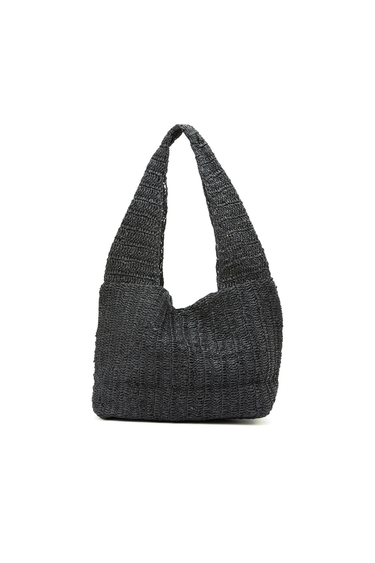 Women's Black Straw Bag