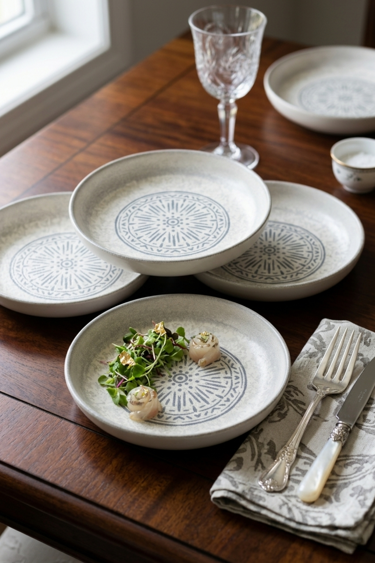 Keramika Luna Nordic Dinner Plate Deep Plate 6 Pieces 18 cm
