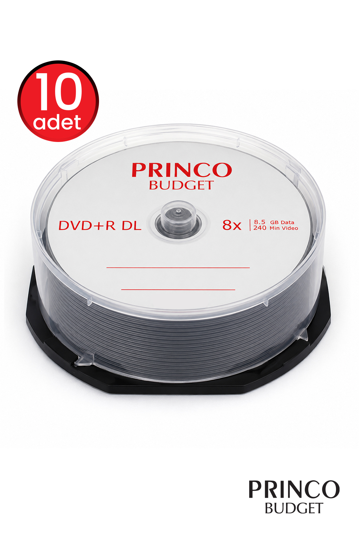 princo budget Yazdırılabilir Boş DVD+R DL Double Layer 8,5gb 8x