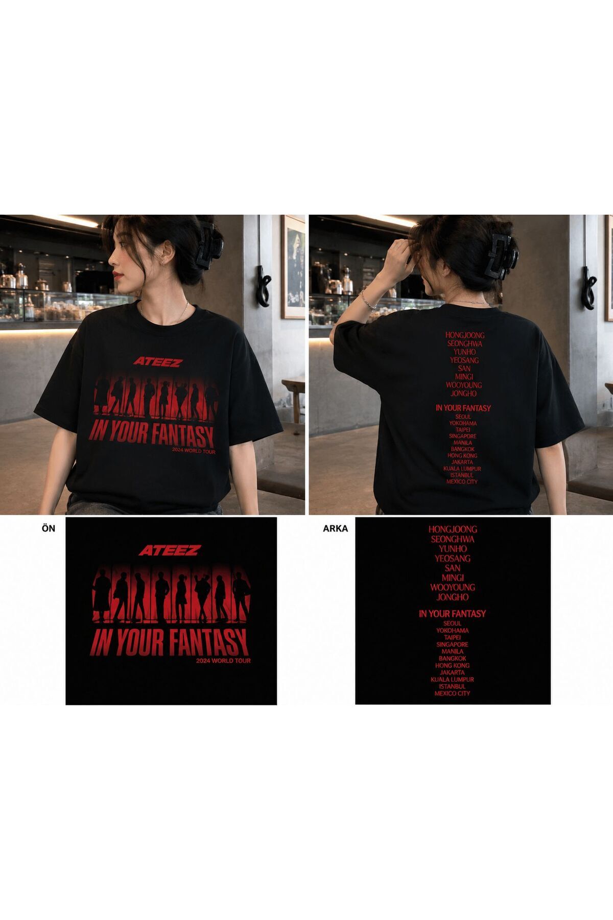 Rbgstore ATEEZ In Your Fantasy World Tour İstanbul 2026 Siyah