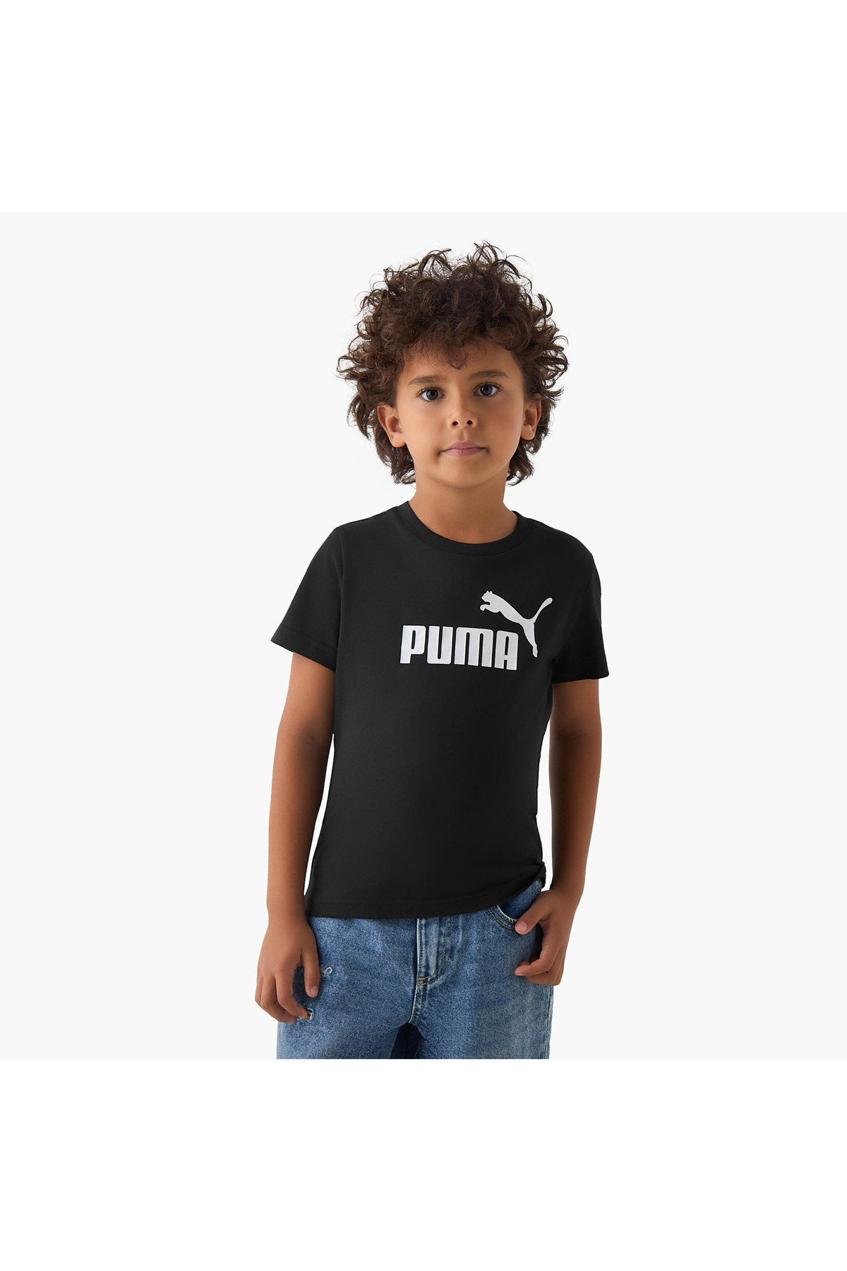 Puma Crew Neck Short Sleeves T-shirt with Logo Print