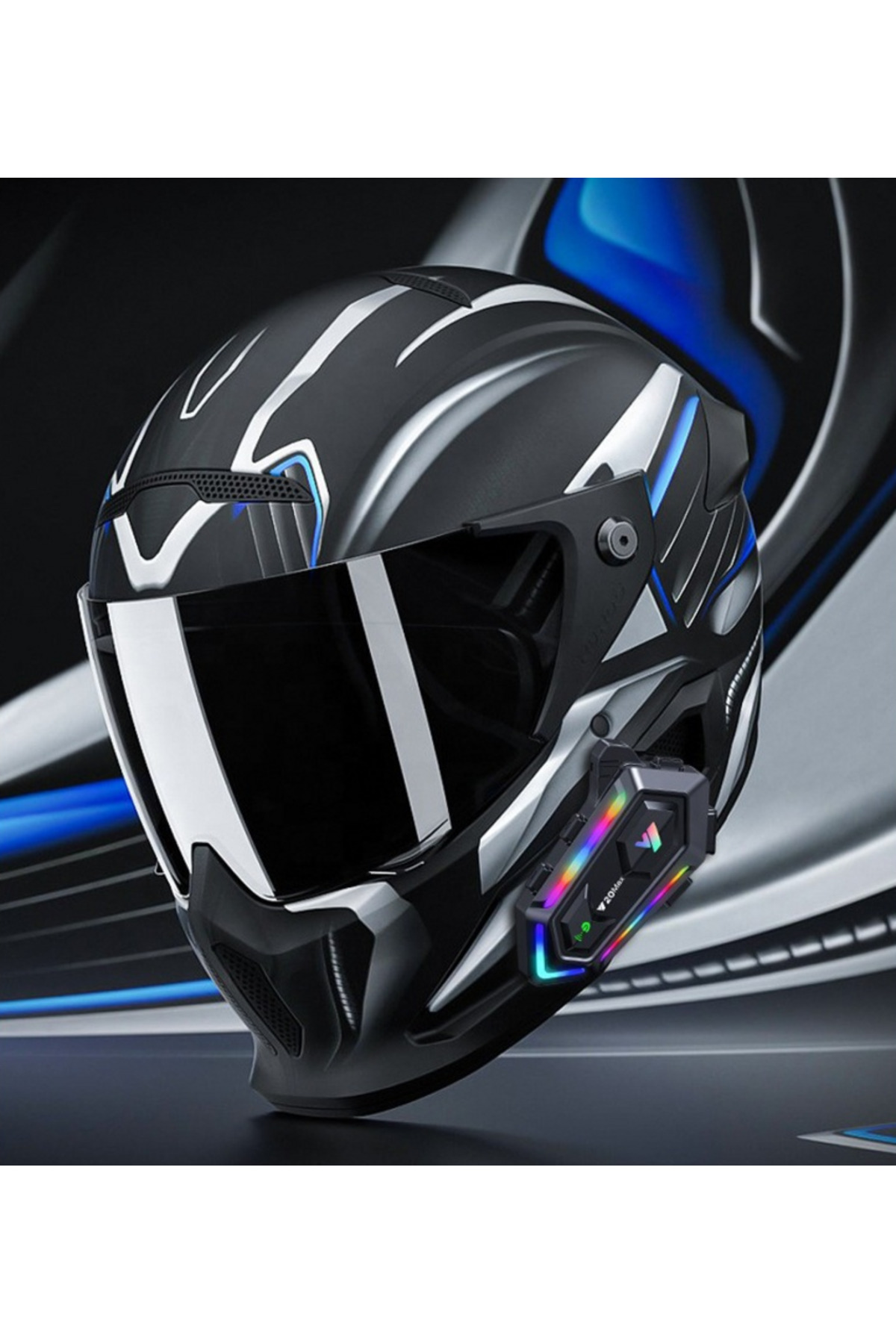 هدست موتورسواری Y20MAX با قابلیت ارتباط دو نفره، ضد آب، با نور RGB و مناسب برای کلاه کاسکت 5.3