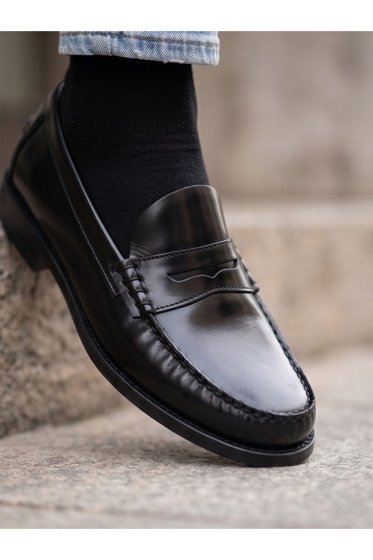 CRC AYAKKABI Signature Series, Hakiki Deri El İşçiliği Klasik Loafer görsel 2