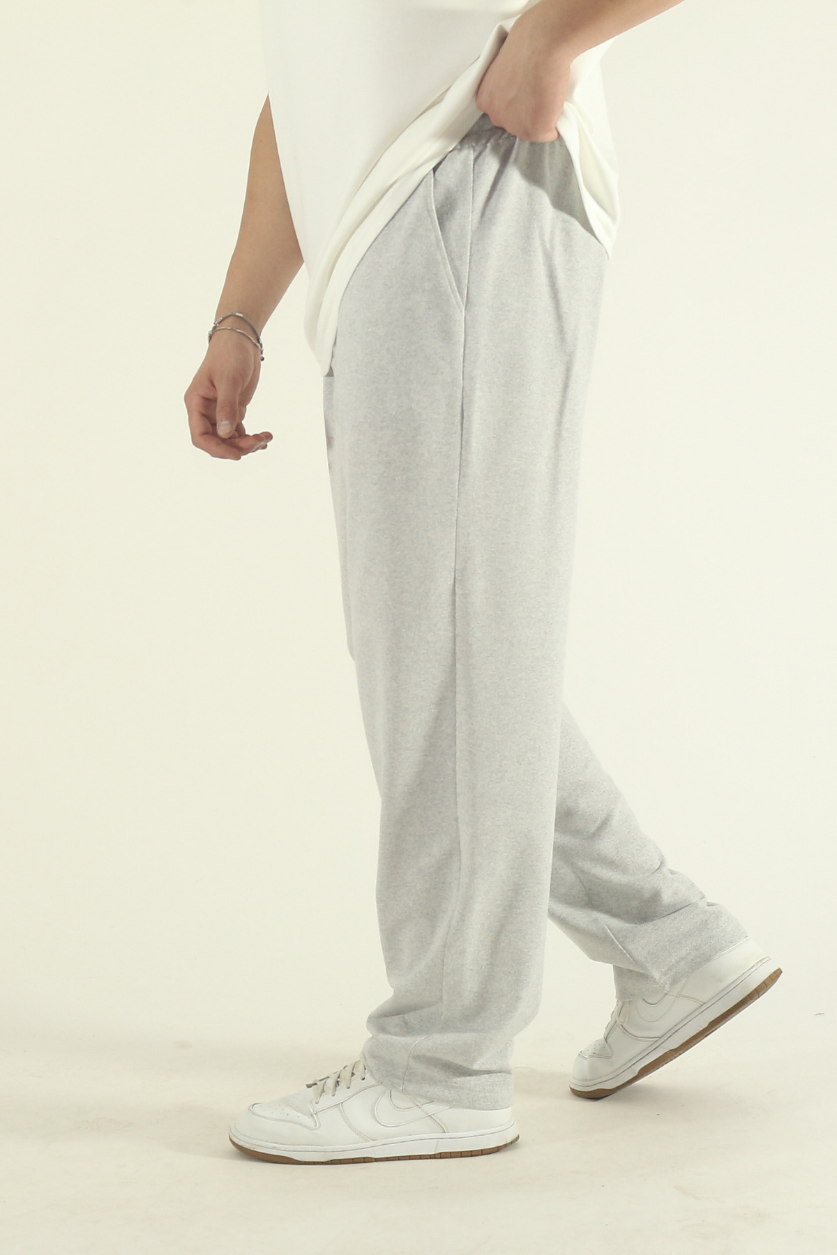 STRAVON Erkek Baggy Oversize Relaxed 4 Mevsim Eşofman Altı Bol Paça 2 İplik Tam Kalıp görsel 7