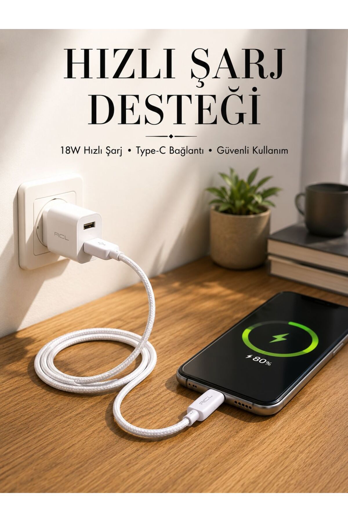 markentegra Type-C Girişli Cihazlar İçin Şarj Kablosu