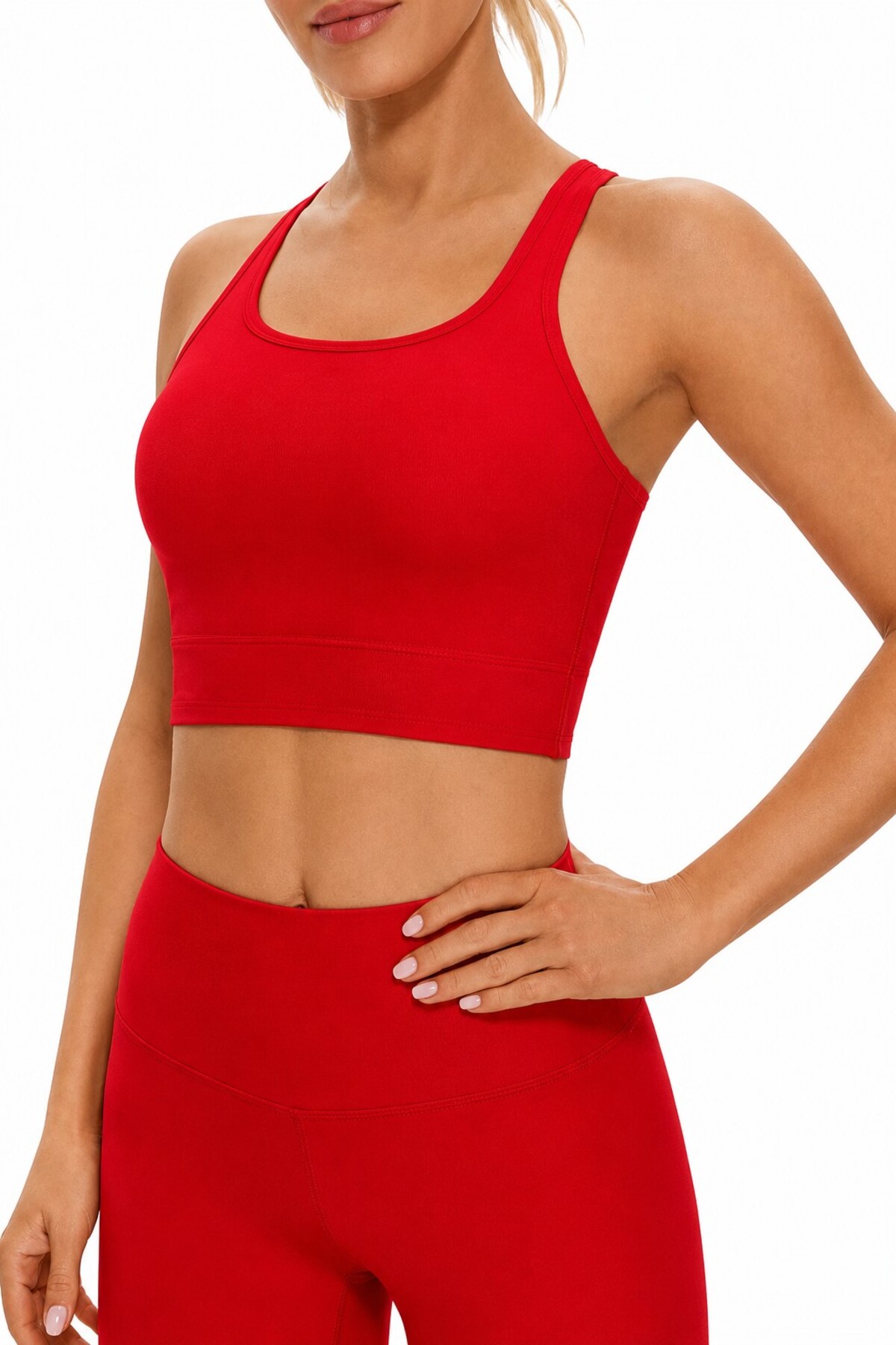 GHASSY CO . Kadın Racerback Running Yoga Egzersiz Fitness Spor Sütyen CRS004 görsel 2