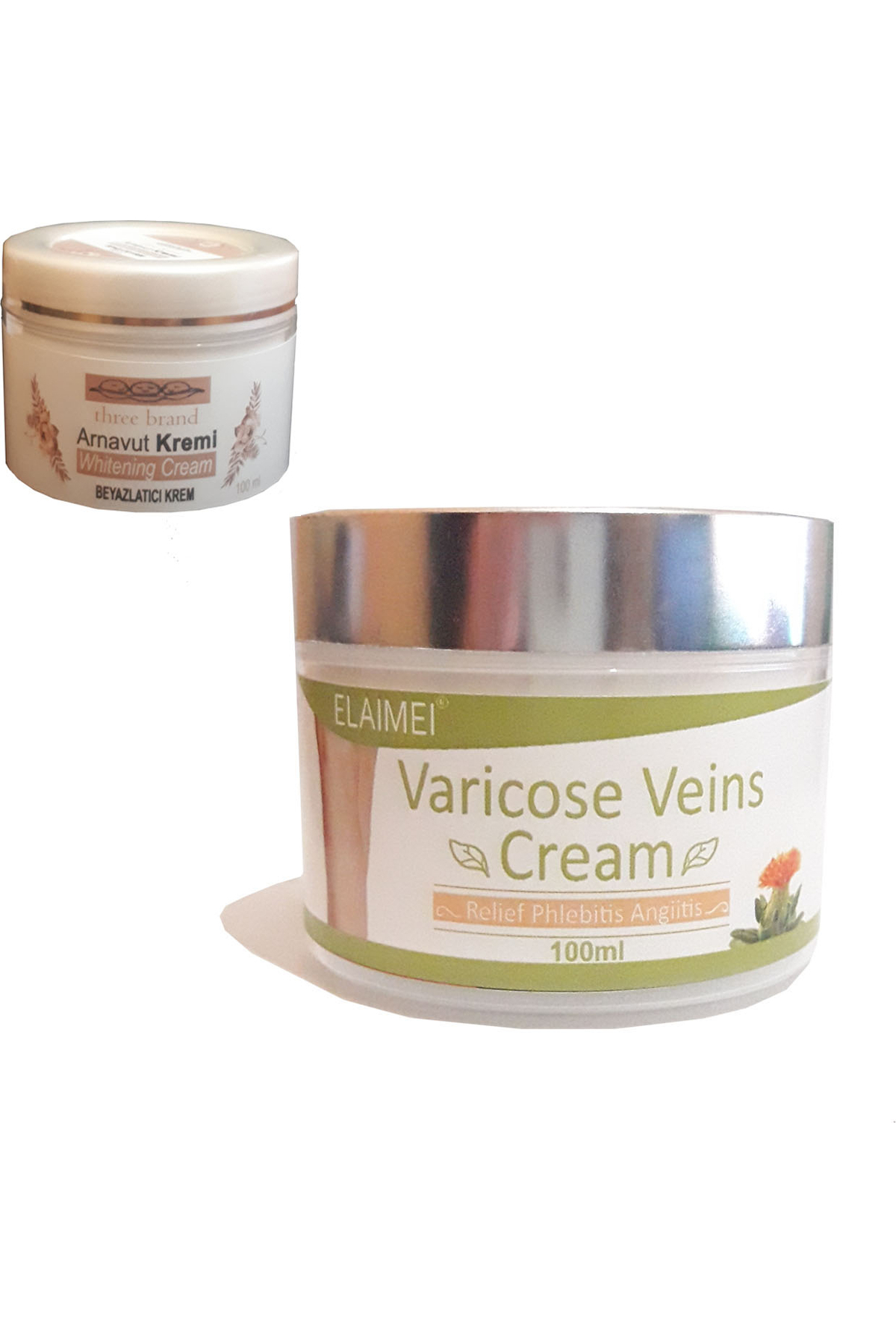 Bezos Spider Varicose Veins Cream,diz,bacak Bakım Kremi + Three Brand Arnavut Aklık Kremi 100 ml — GU-EYF-17043-AGC01