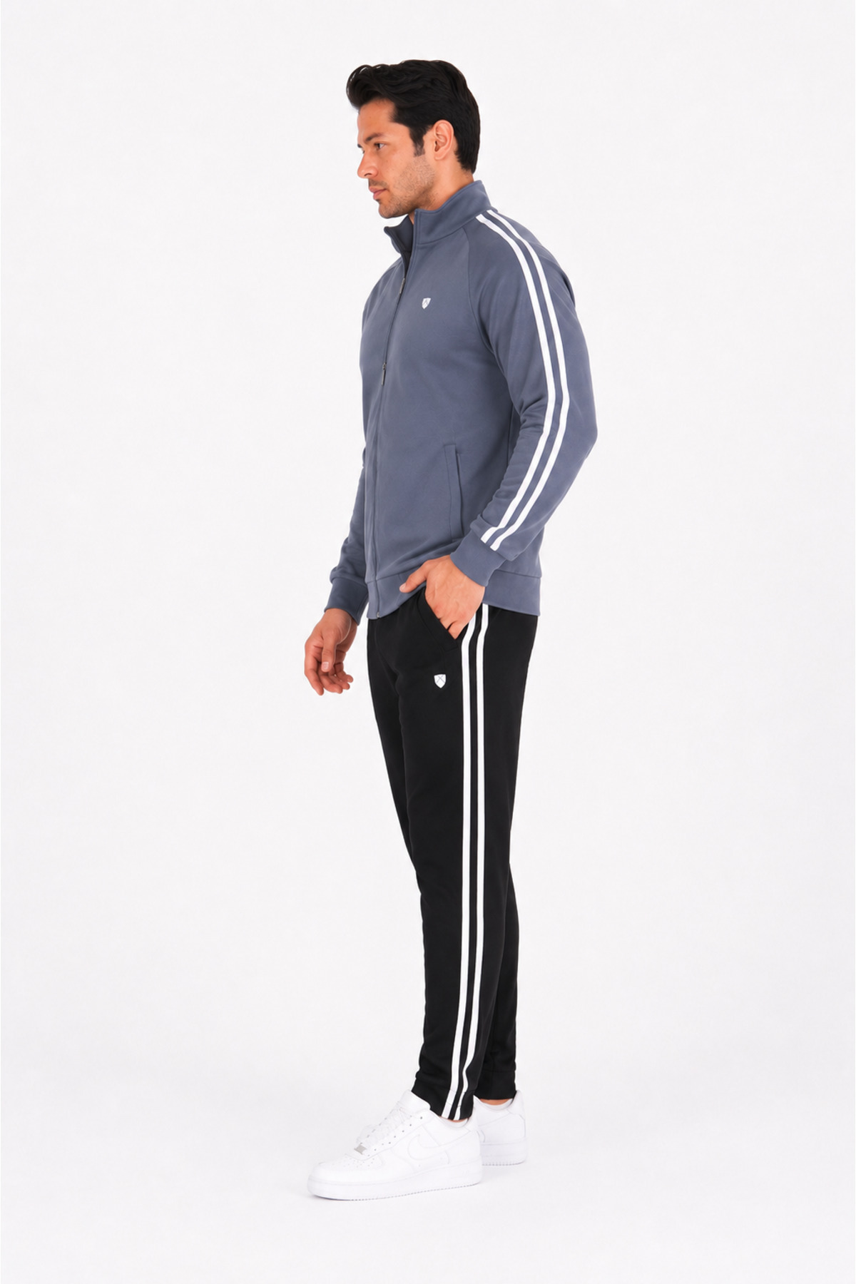 Erkek Pamuklu Eşofman Takımı Mavi- 201550 — آبی — تصویر 4 از 8