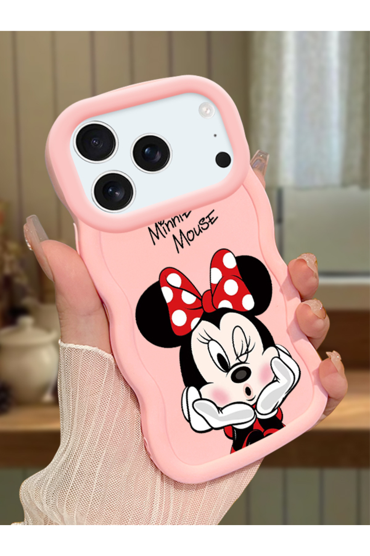 iPhone 17 Pro Max Compatible Case Camera Protector Pink Silicone Couple Phone Case Cute Pattern