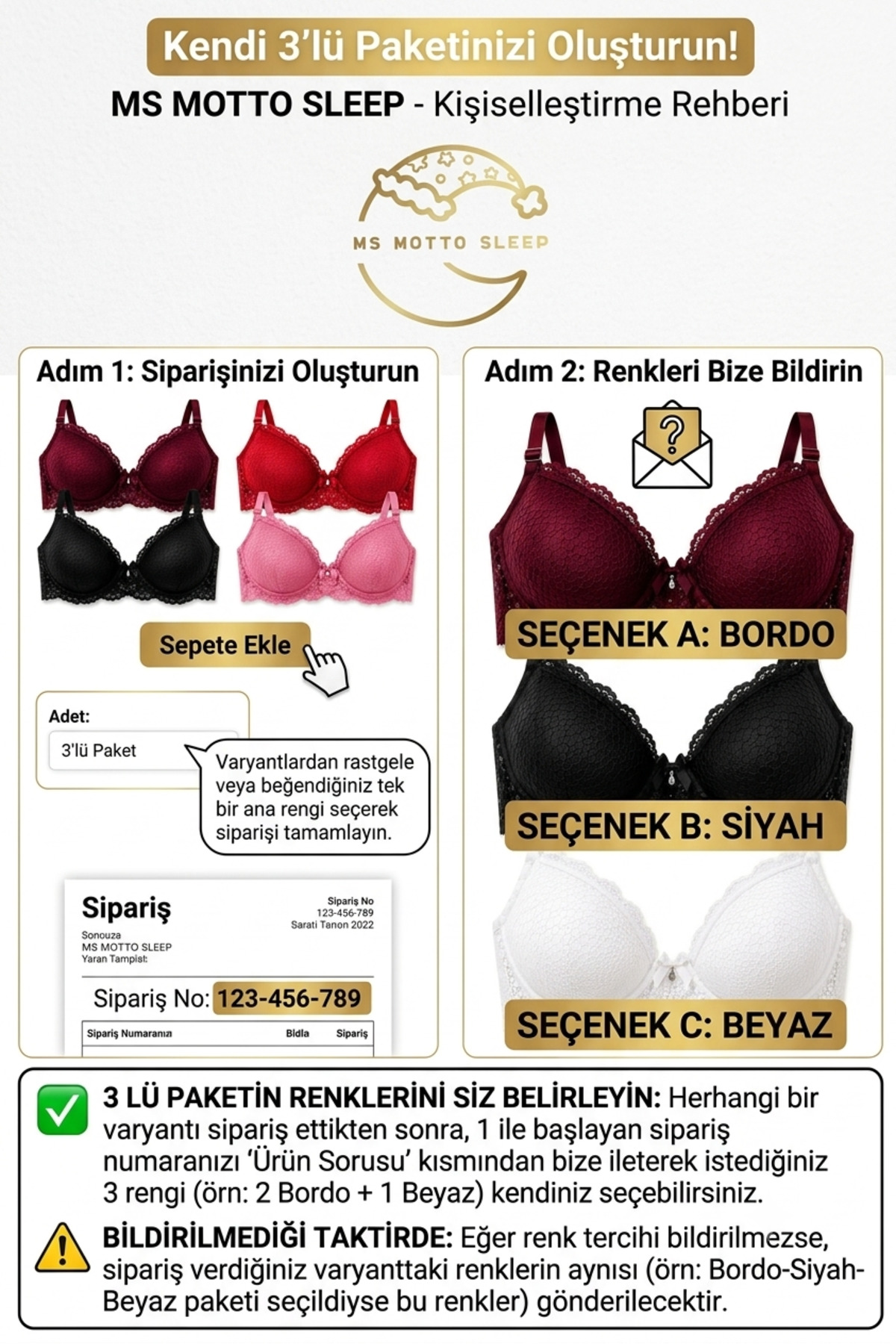 MS Motto Sleep Kadın Dolgulu Push-Up Dantelli Balenli Sütyen görsel 2
