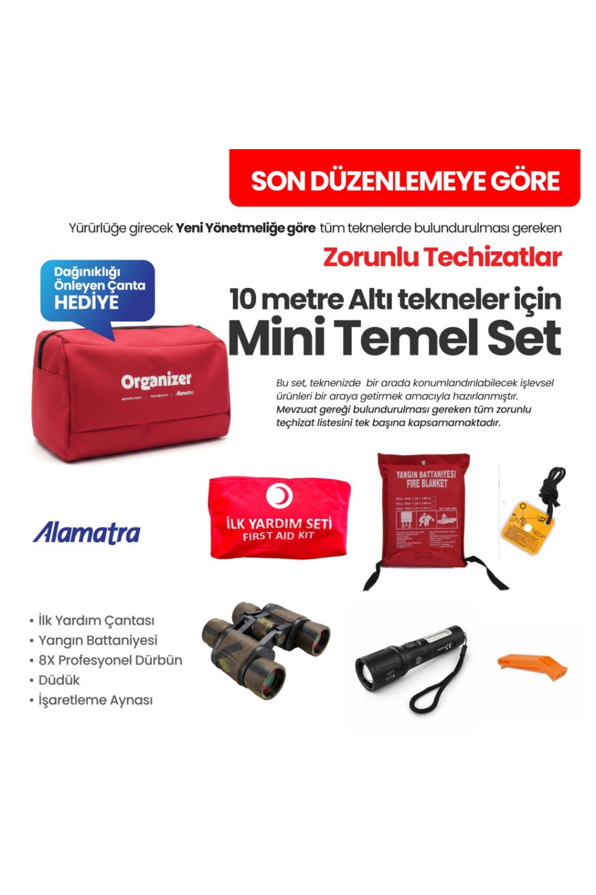 Alamatra Mini Temel Set 2– Yeni Yönetmeliğe Uygun Zorunlu Tekne
