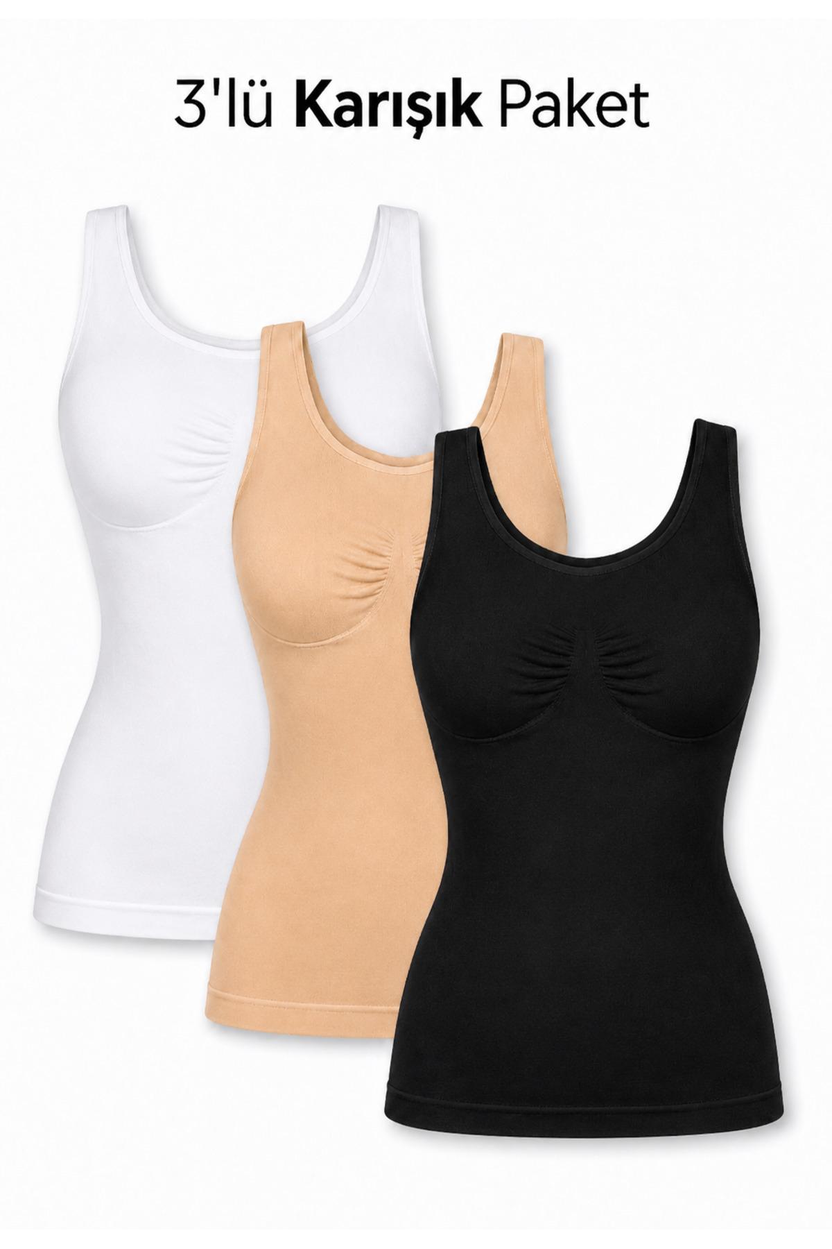 Women's Strappy Singlet Seamless Corset – Body-Fitting, Stretchy and Comfortable Casual Underwear - Skin 1180
