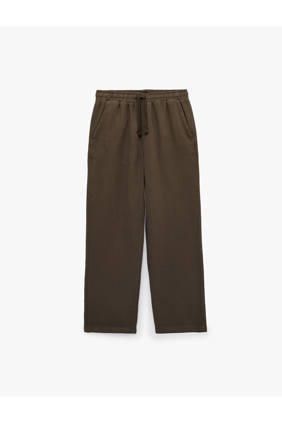 Koton Cotton Pocketed Waist-Tie Pants