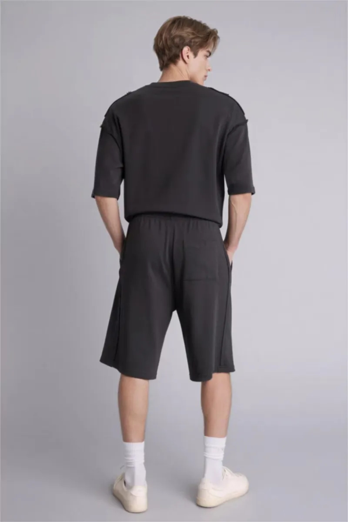 DeFacto BAGGY Fit Beli Lastikli Şort G4185AX26SM görsel 5