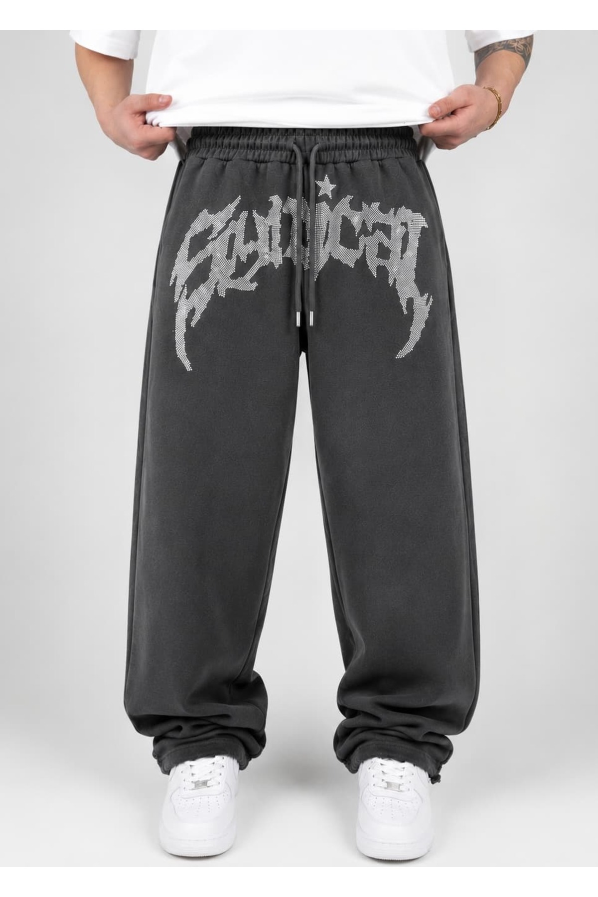 トップス swagginboyz Sweatpants L zaee Syncl Stoned Baggy Adjustable Leg Sweatpants - Trendyol