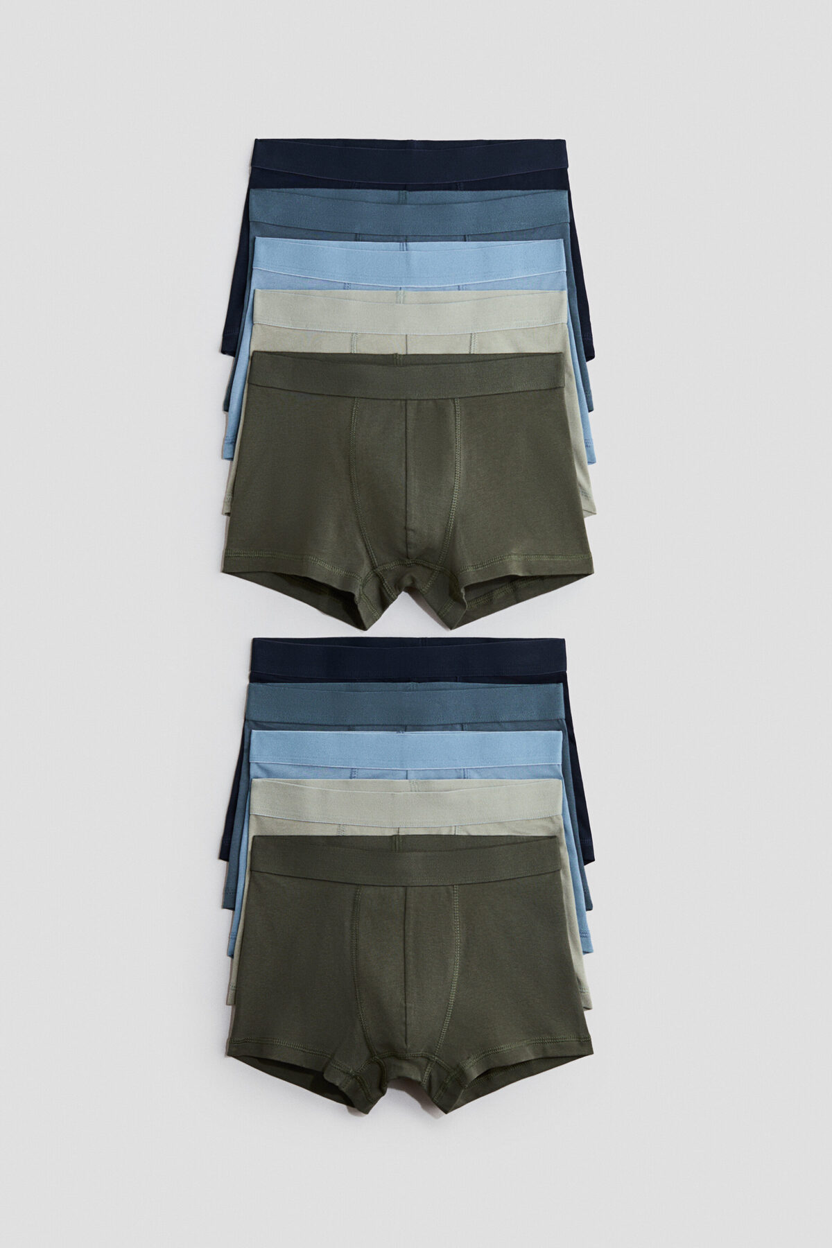 شورت بوکسور نخی بسته 10 عددی اچ اند ام باکسر H&M