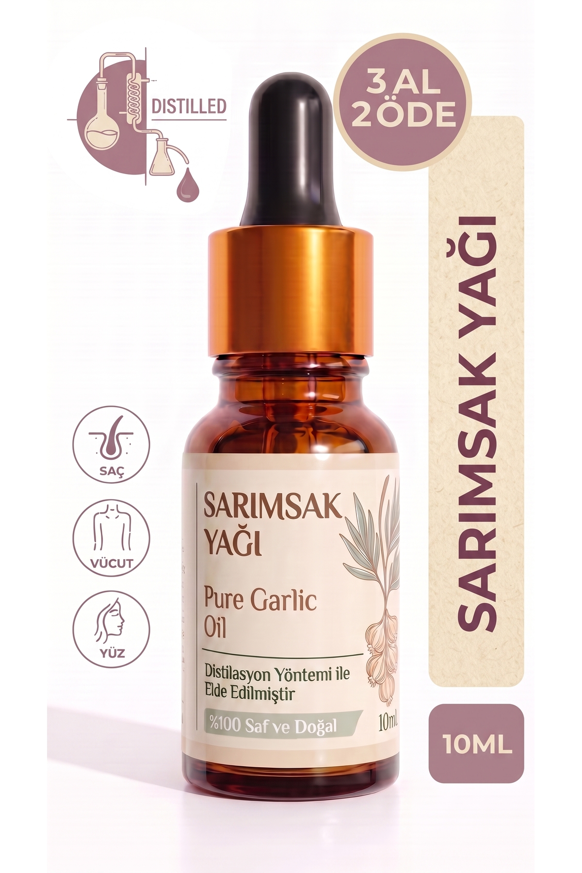 aktarloji Sarımsak Uçucu Yağı 10 Ml / %100 Saf Ve Doğal / Garlic Oil — A1-Sarımska-yag-10