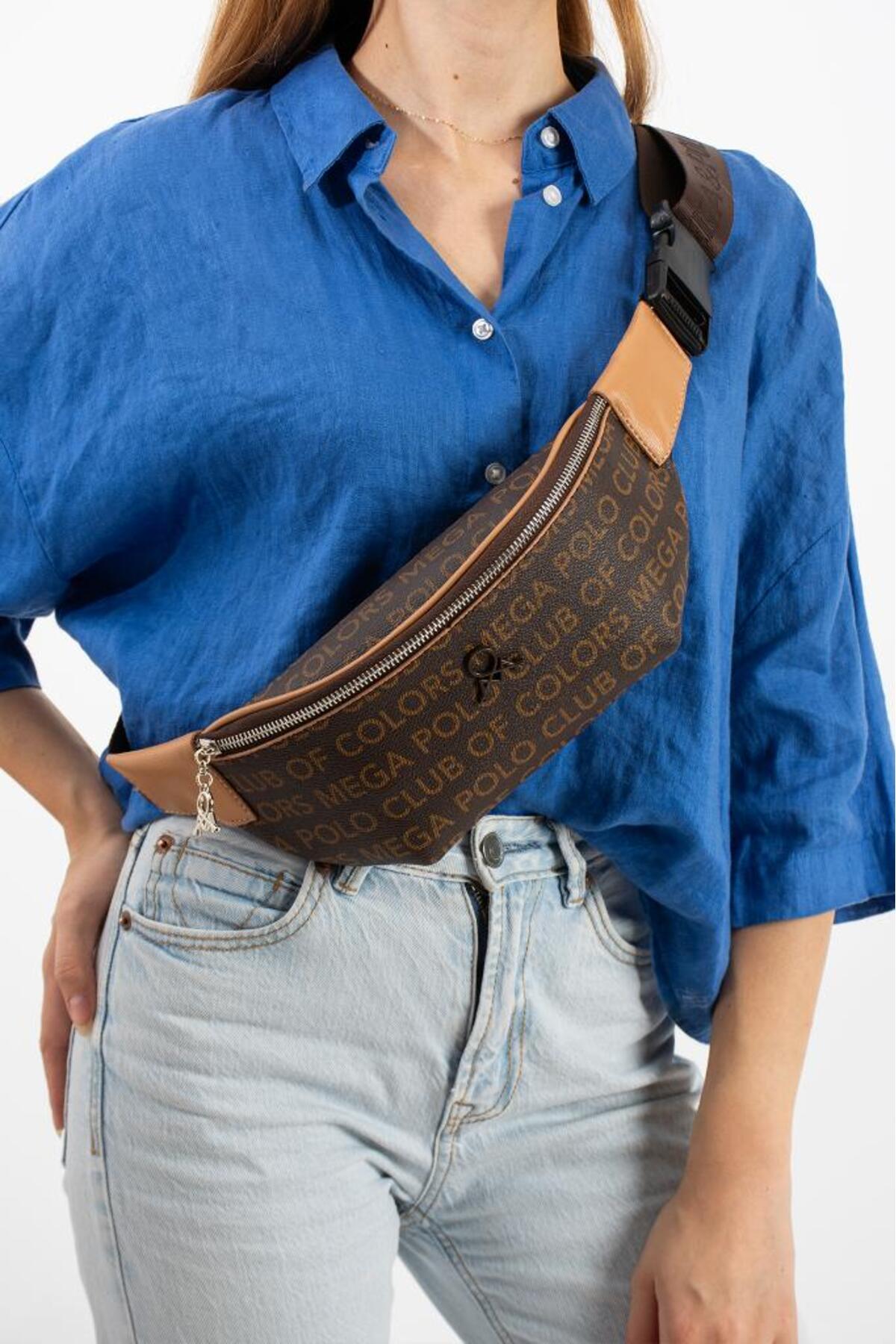 Baginn Kadın Bel Çantası FreeBag Suni Deri Göğüs Çantası Fonksiyonel Kullanım 25*12 Cm
