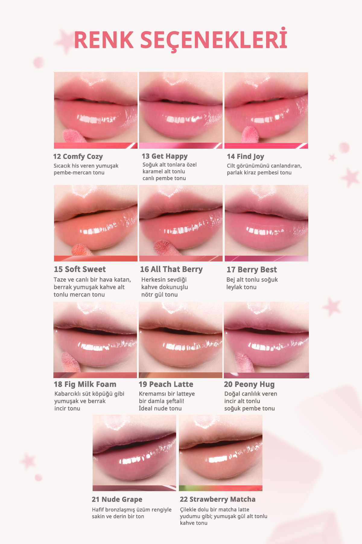 Dudaklara Dolgun ve Işıltılı Görünüm Sunan Gloss Ink Glasting Lip Gloss (21 Nude Grape) — بنفش 5568 — تصویر 7 از 9
