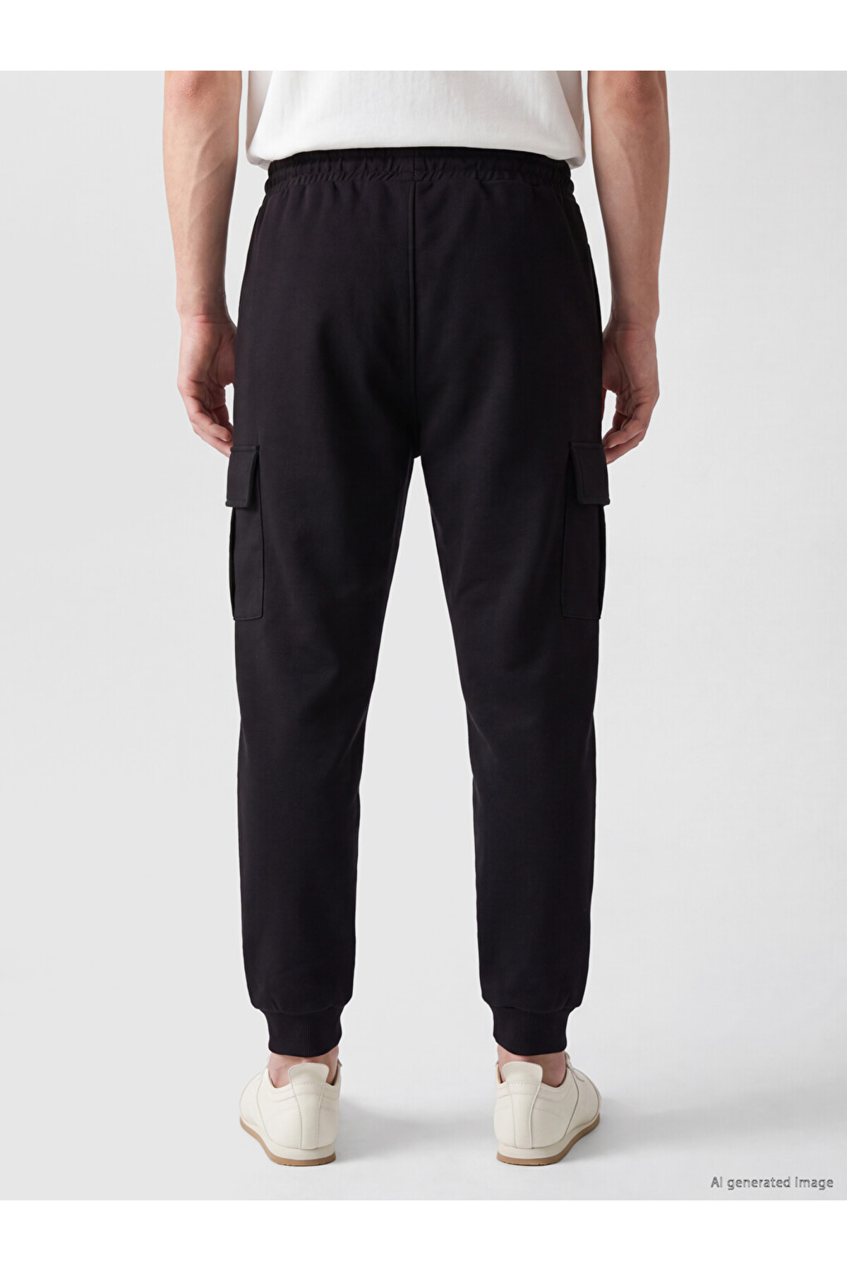 LC Waikiki Siyah Regular Fit Erkek Jogger Eşofman Altı görsel 4