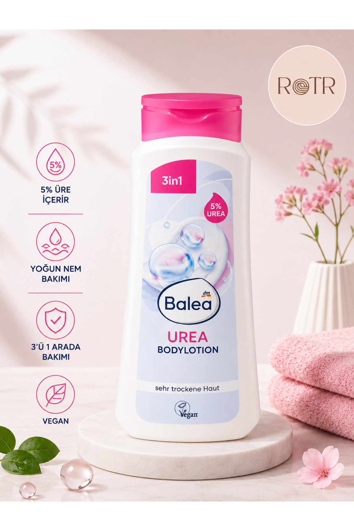 Urea Vücut Losyonu %5 Üre İçeren Yoğun Nemlendirici 400 ml — baleaureabodylotion — تصویر 2 از 6