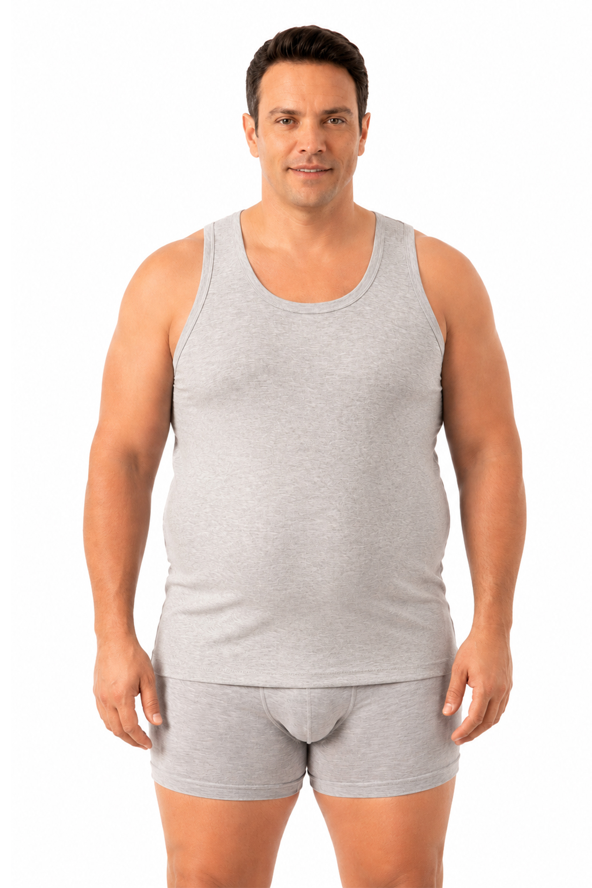 ÖZKAN underwear Özkan 12473 5'li Paket Erkek Pamuklu Ribana Esnek Rahat Kalın Askılı Büyük Beden Atlet görsel 2