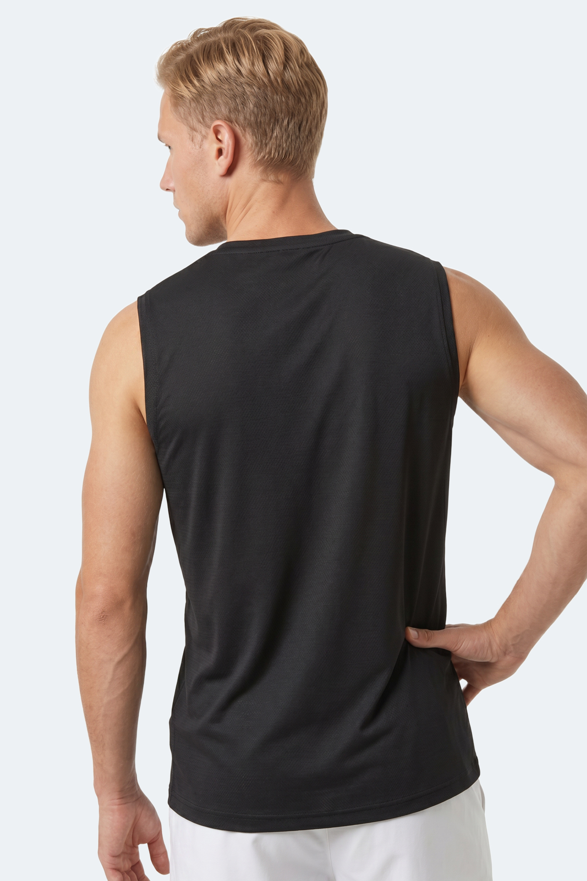 Slazenger HEROFIT IN Erkek Kolsuz Siyah Atlet görsel 8