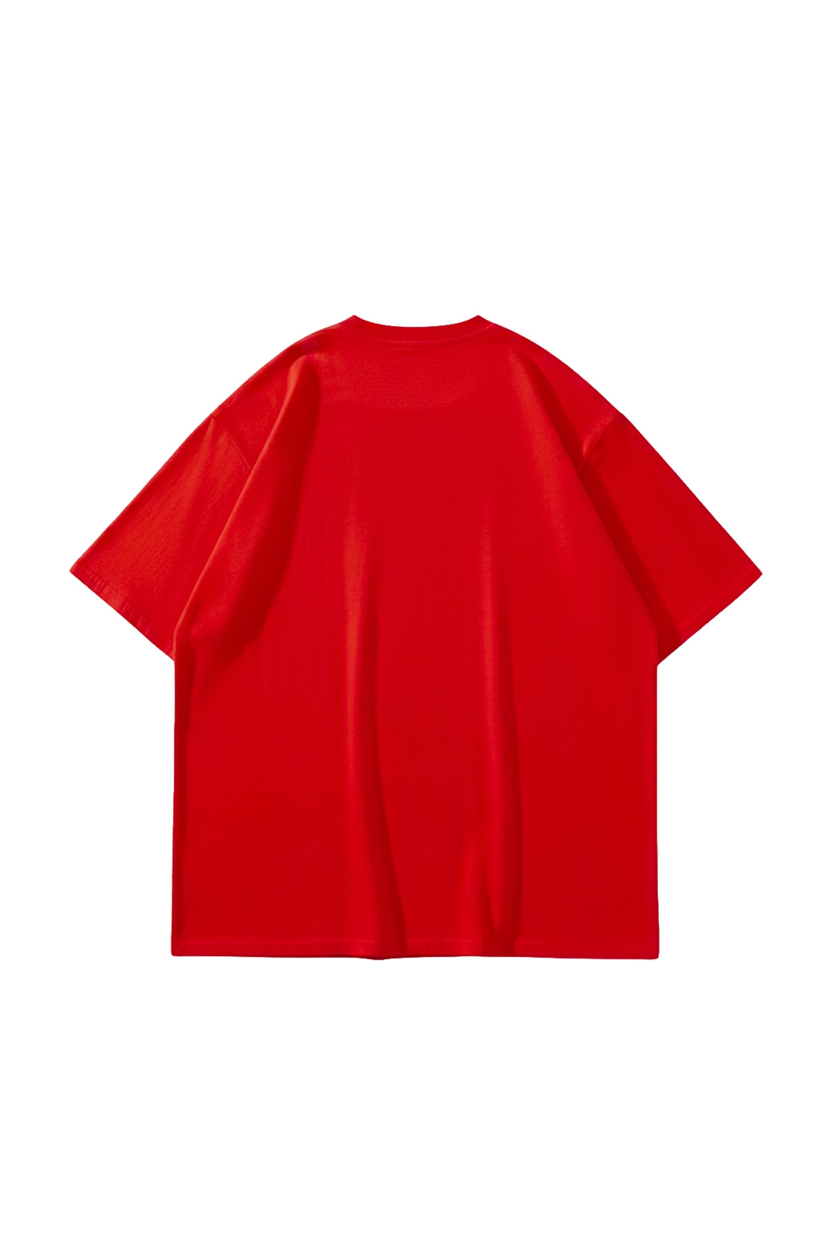 Sekizbiraltı Dalmaçyalı Grafik Baskılı Oversize Unisex Kırmızı Tshirt görsel 2
