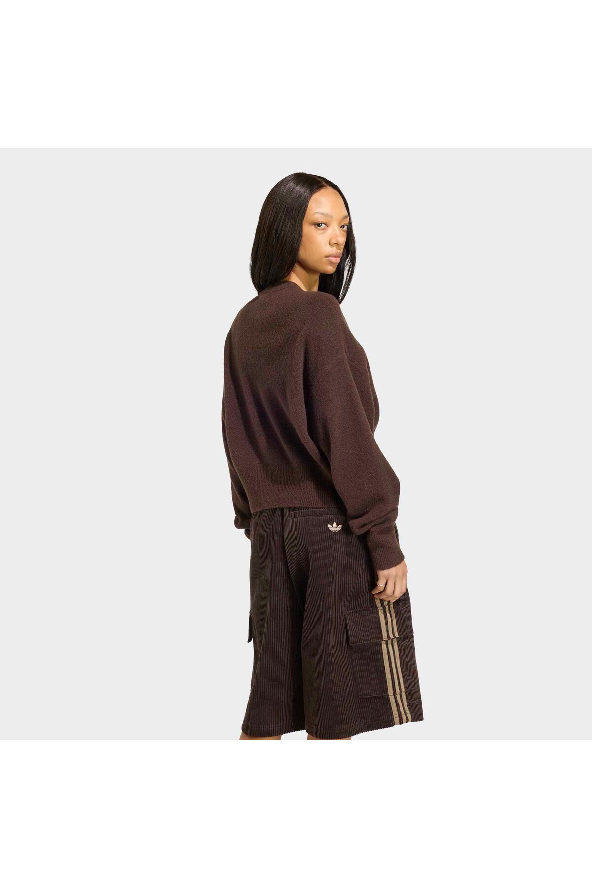 adidas Essentials Knit Kadın Kahverengi Hırka (IA4455) görsel 2