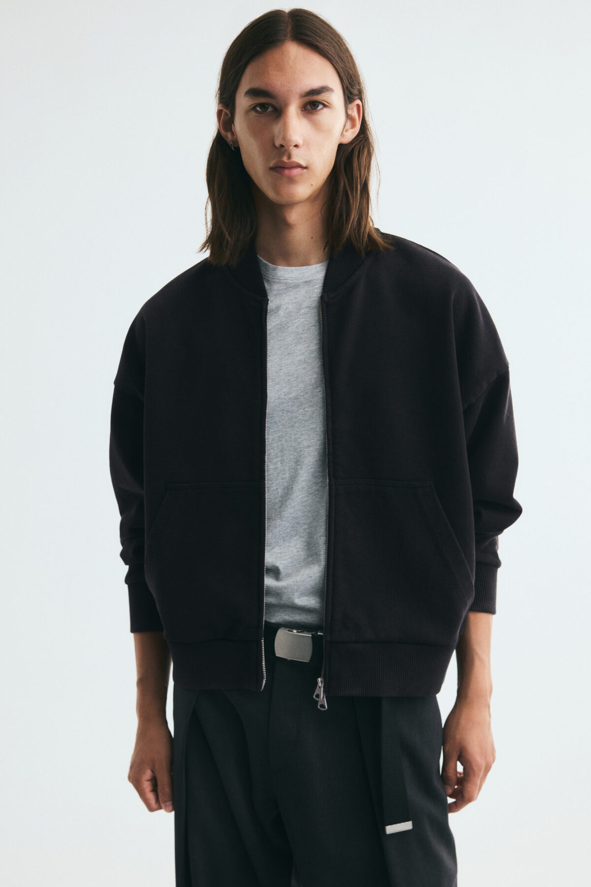 ژاکت خلبانی نخی اچ اند ام کت H&M
