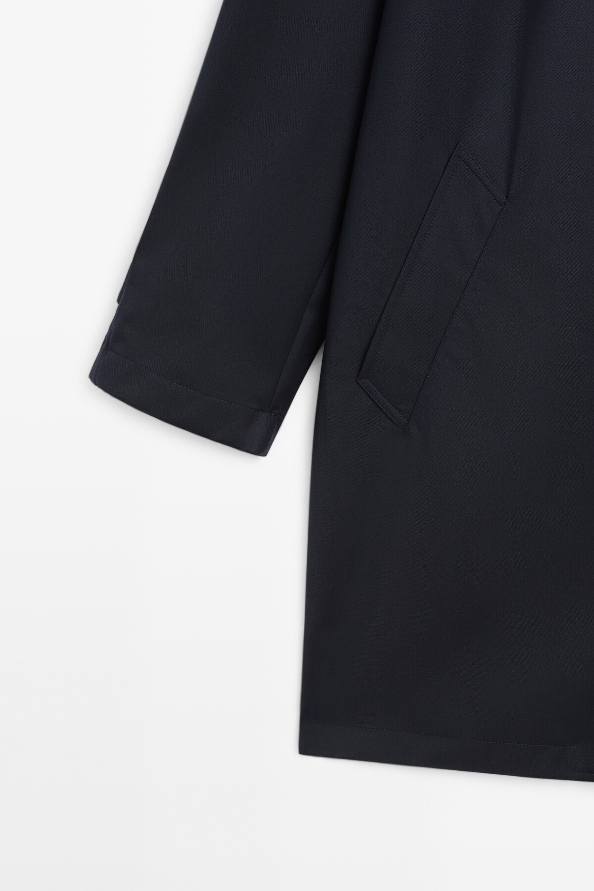 Massimo Dutti %100 yün trençkot görsel 7
