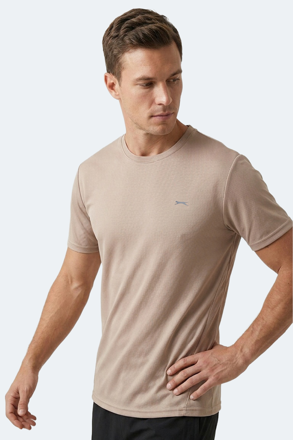 Slazenger HAUNTED I Erkek Bej Tişört görsel 6