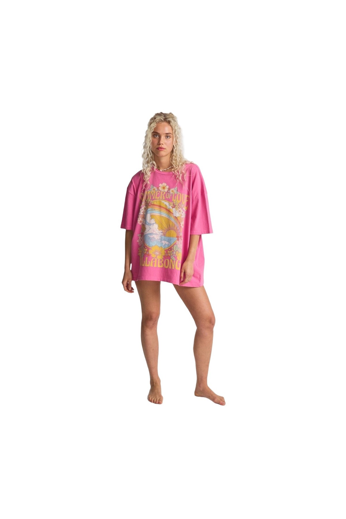BİLLABONG Summer Of Love Kadın Pembe Tişört KADIN T-SHIRT EBJZT00592 görsel 4