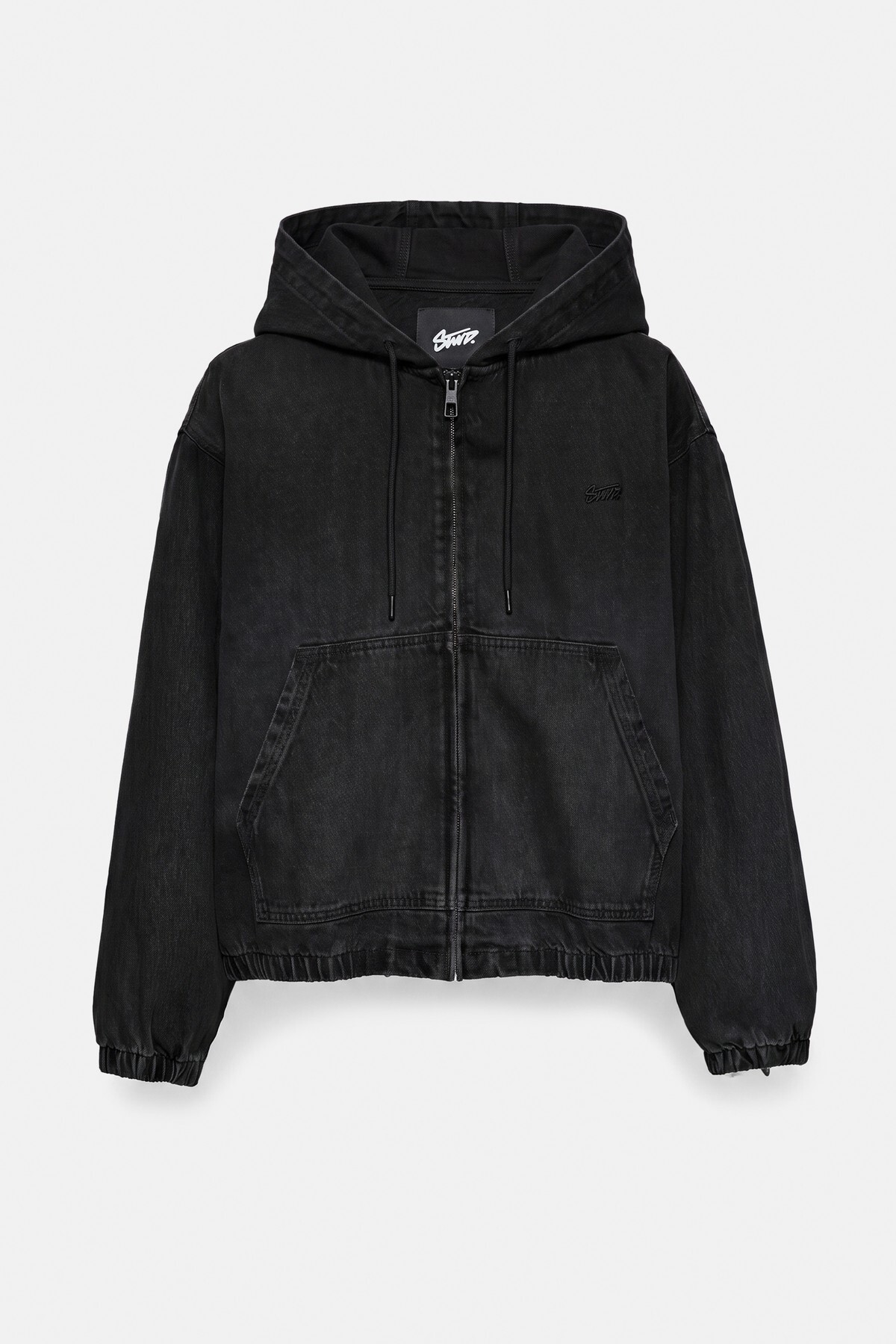 Pull & Bear STWD fermuarlı kapüşonlu mont görsel 7