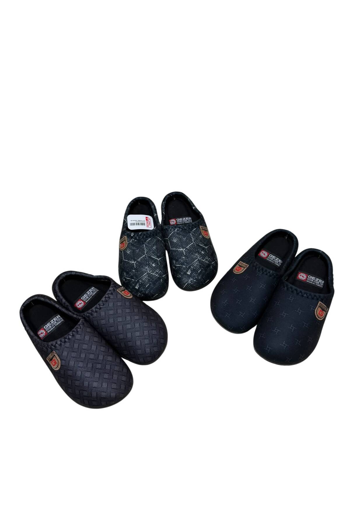 GEZER Erkek Kışlık Ev Terliği 3'lü Paket