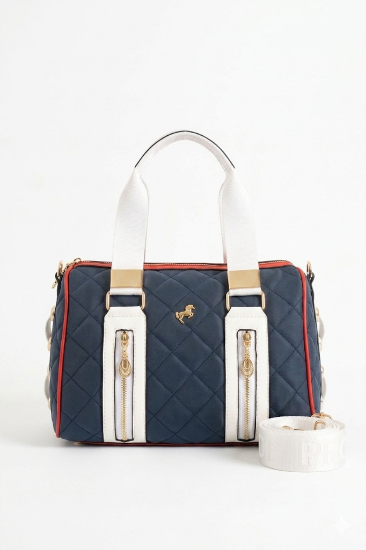 Miami Polo 1204 quilted women 'S handbag handbag shoulder candy NAVYBLUE-WHITE