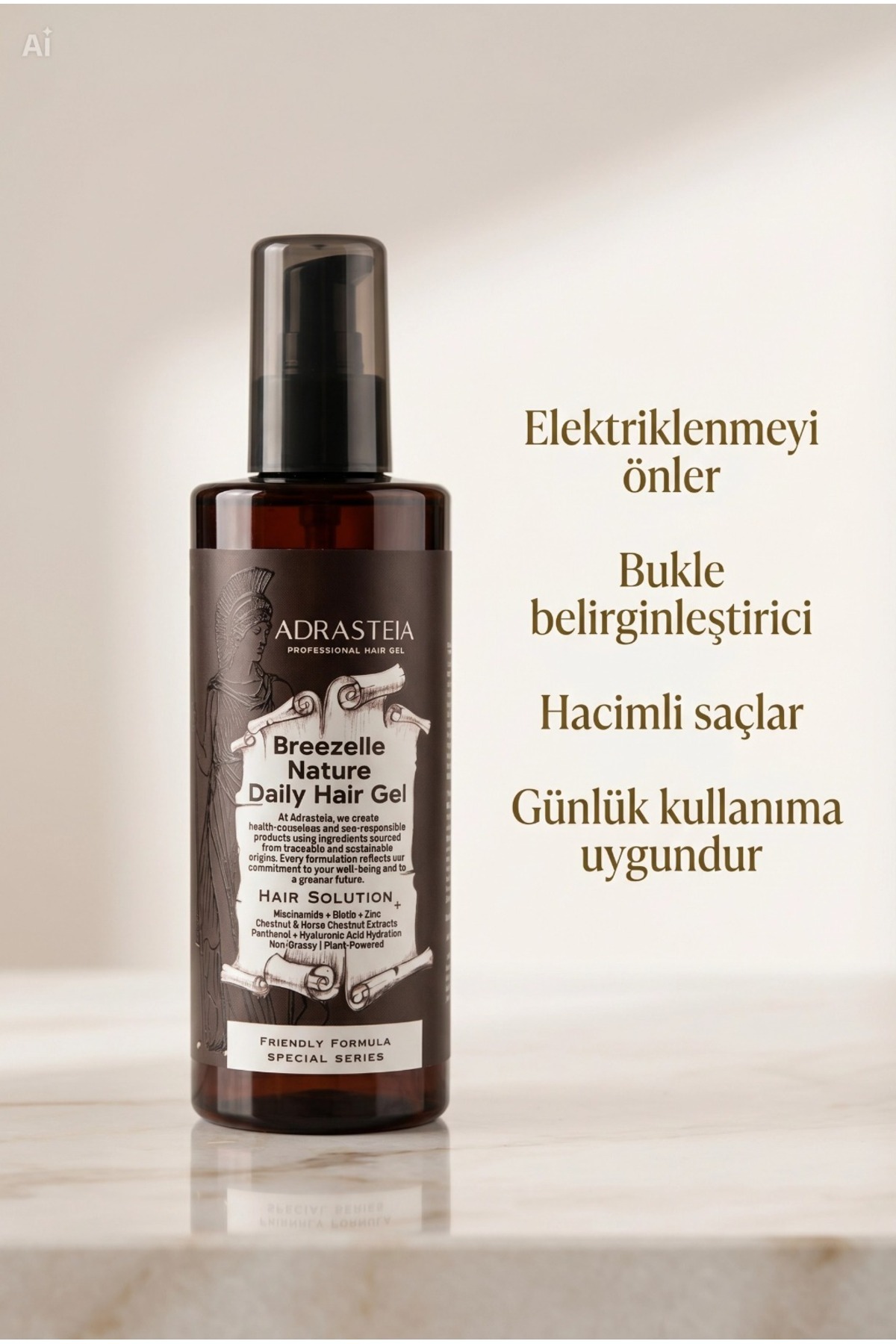Vegan Saç Jeli Elektriklenme Karşıtı Bukle Belirginleştirici Esnek Breezelle Nature Daily Hair — buklebelirginleştirici