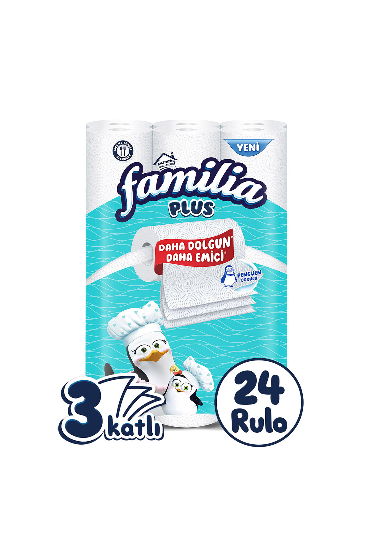 Familia Plus Kağıt Havlu 24 Rulo (12 Rulo X 2 Paket)