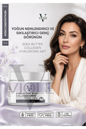 VIOLE BEAUTIES Hyaluronik Asit & Kollajen Leke Çıkartıcı Cilt Kremi Nemlendir...
